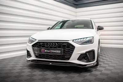 Maxton Design Frontsplitter V.2 für Audi A4 S line / S4 B9 Facelift – Schwarz glänzend