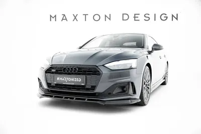 Maxton Design Frontsplitter V.2 für Audi A5 F5 Facelift – Schwarz glänzend