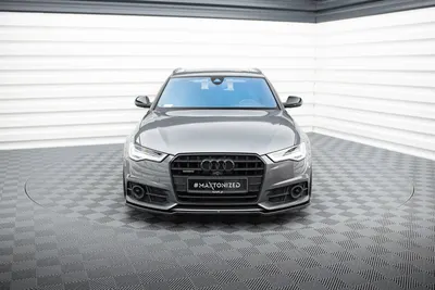 Maxton Design Frontsplitter V.2 für Audi A6 / A6 C7 S line/ S6 C7 Facelift – Schwarz glänzend