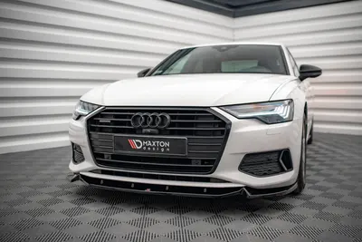 Maxton Design Frontsplitter V.2 für Audi A6 C8 – Schwarz glänzend