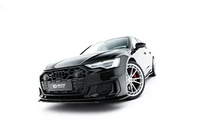 Maxton Design Frontsplitter V.2 für Audi A6 S line / S6 C8 / C8 Facelift – Schwarz glänzend