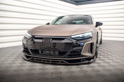 Maxton Design Frontsplitter V.2 für Audi e-Tron GT / RS GT Mk1 – Schwarz glänzend