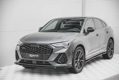Maxton Design Frontsplitter V.2 für Audi Q3 Sportback / SUV S line F3 – Schwarz glänzend