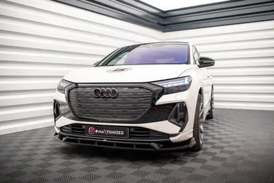 Maxton Design Frontsplitter V.2 für Audi Q4 e-tron Sportback S line Mk1 – Schwarz glänzend