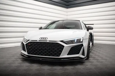 Maxton Design Frontsplitter V.2 für Audi R8 Mk2 Facelift – Schwarz glänzend