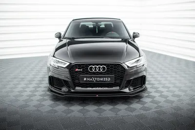 Maxton Design Frontsplitter V.2 für Audi RS3 Limousine 8V Facelift – Schwarz glänzend