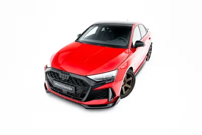 Maxton Design Frontsplitter V.2 für Audi RS3 Limousine 8Y Facelift / Audi RS3 Sportback 8Y Facelift – Schwarz glänzend