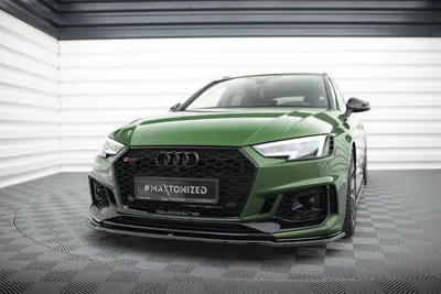 Maxton Design Frontsplitter V.2 für Audi RS4 B9 – Schwarz glänzend