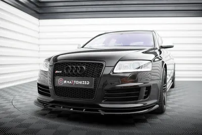 Maxton Design Frontsplitter V.2 für Audi RS6 Avant C6 – Schwarz glänzend