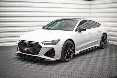 Maxton Design Frontsplitter V.2 für Audi RS7 C8 – Schwarz glänzend