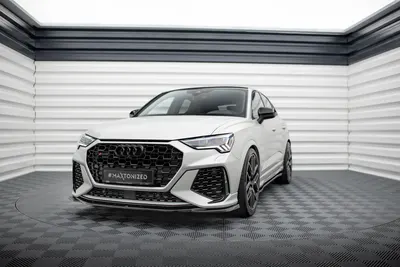 Maxton Design Frontsplitter V.2 für Audi RSQ3 Sportback / SUV F3 – Schwarz glänzend