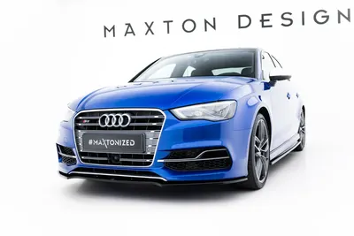Maxton Design Frontsplitter V.2 für Audi S3 / A3 S line 8V Limousine / Cabrio – Schwarz glänzend