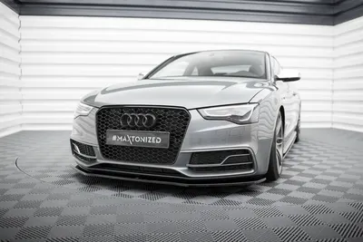 Maxton Design Frontsplitter V.2 für Audi S5 / A5 S line 8T Facelift – Schwarz glänzend