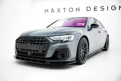 Maxton Design Frontsplitter V.2 für Audi S8 / A8 S line D5 Facelift – Schwarz glänzend