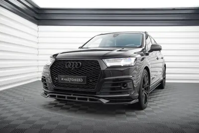 Maxton Design Frontsplitter V.2 für Audi SQ7 / Q7 S line Mk2 – Schwarz glänzend