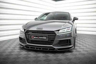Maxton Design Frontsplitter V.2 für Audi TT S / S line 8S – Schwarz glänzend