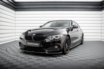 Maxton Design Frontsplitter V.2 für BMW 4er Coupé / Gran Coupé / Cabrio F32 / F36 / F33 – Schwarz glänzend