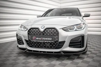 Maxton Design Frontsplitter V.2 für BMW 4er / i4 Gran Coupé M-Paket / M440i G26 – Schwarz glänzend