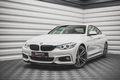 Maxton Design Frontsplitter V.2 für BMW 4er Coupé / Gran Coupé / Cabrio M-Paket F32 / F36 / F33 – Schwarz glänzend
