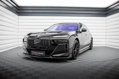 Maxton Design Frontsplitter V.2 für BMW 7er M-Paket / M760e / i7 M-Paket G70 – Schwarz glänzend