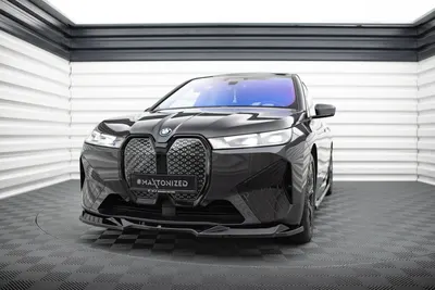 Maxton Design Frontsplitter V.2 für BMW iX M-Paket i20 – Schwarz glänzend