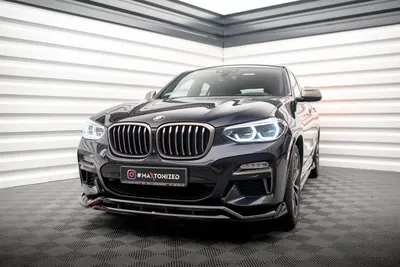 Maxton Design Frontsplitter V.2 für BMW X4 M-Paket G02 – Schwarz glänzend