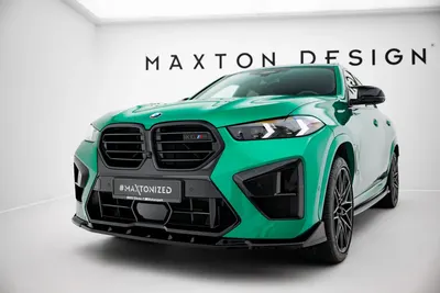 Maxton Design Frontsplitter V.2 für BMW X6 M F96 Facelift – Schwarz glänzend