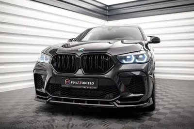 Maxton Design Frontsplitter V.2 für BMW X6 M F96 – Schwarz glänzend