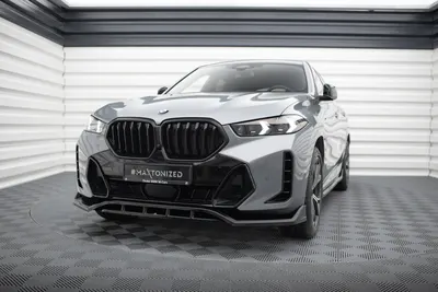 Maxton Design Frontsplitter V.2 für BMW X6 M-Paket G06 Facelift – Schwarz glänzend