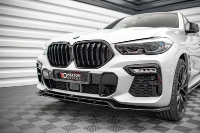 Maxton Design Frontsplitter V.2 für BMW X6 M-Paket G06 – Schwarz glänzend