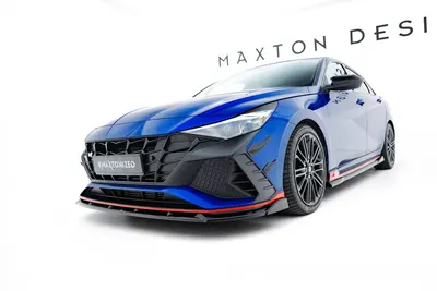 Maxton Design Frontsplitter V.2 für Hyundai Elantra N Mk7 – Schwarz glänzend