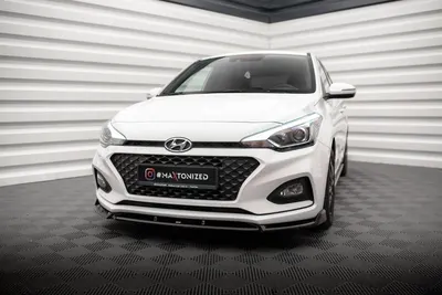 Maxton Design Frontsplitter V.2 für Hyundai i20 Mk2 Facelift – Schwarz glänzend