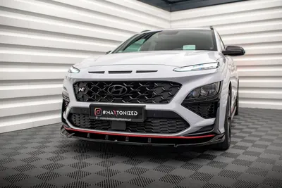 Maxton Design Frontsplitter V.2 für Hyundai Kona N Mk1 – Schwarz glänzend