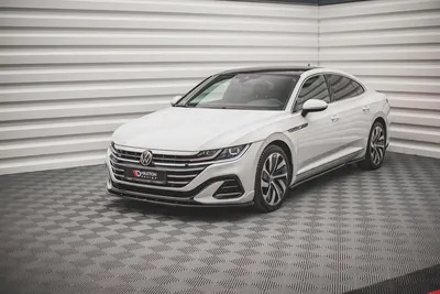 Maxton Design Frontsplitter V.2 für VW Arteon R-Line Limousine / Shooting Brake Mk1 Facelift – Schwarz glänzend