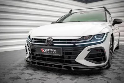 Maxton Design Frontsplitter V.2 für VW Arteon R Limousine / Shooting Brake Mk1 Facelift – Schwarz glänzend