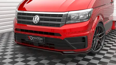 Maxton Design Frontsplitter V.2 für VW Crafter Mk2 – Schwarz glänzend
