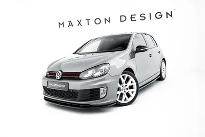 Maxton Design Frontsplitter V.2 für VW Golf 6 (Für Golf Gti 35Th) – Schwarz glänzend
