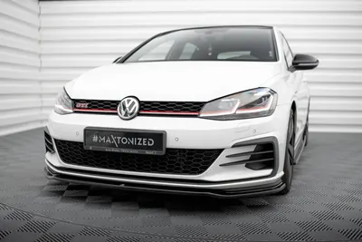 Maxton Design Frontsplitter V.2 für VW Golf 7 GTI / GTD Facelift – Schwarz glänzend