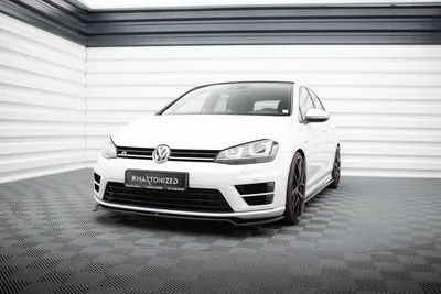 Maxton Design Frontsplitter V.2 für VW Golf 7 R / R-Line – Schwarz glänzend