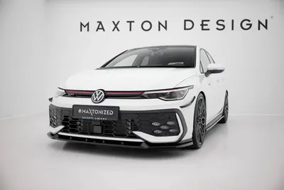 Maxton Design Frontsplitter V.2 für VW Golf 8 GTI / GTE / R-Line Facelift – Schwarz glänzend
