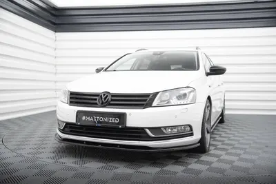 Maxton Design Frontsplitter V.2 für VW Passat B7 – Schwarz glänzend