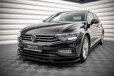 Maxton Design Frontsplitter V.2 für VW Passat B8 Facelift – Schwarz glänzend