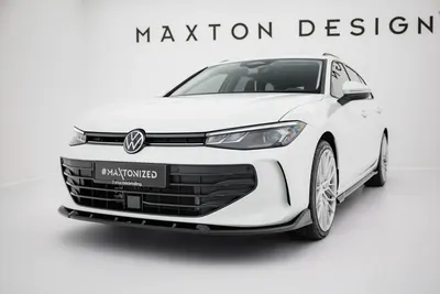 Maxton Design Frontsplitter V.2 für VW Passat B9 – Schwarz glänzend