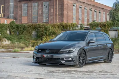 Maxton Design Frontsplitter V.2 für VW Passat R-Line B8 – Schwarz glänzend
