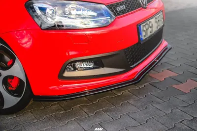 Maxton Design Frontsplitter V.2 für VW Polo GTI Mk5 – Schwarz glänzend