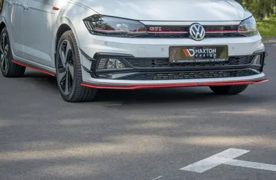 Maxton Design Frontsplitter V.2 für VW Polo GTI / R-line Mk6 – Schwarz glänzend