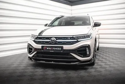 Maxton Design Frontsplitter V.2 für VW T-Roc R / R-Line Mk1 Facelift – Schwarz glänzend