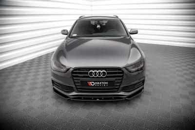 Maxton Design Frontsplitter V.3 für Audi A4 S line / S4 B8 Facelift – Schwarz glänzend