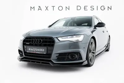 Maxton Design Frontsplitter V.3 für Audi A6 / A6 C7 S line/ S6 C7 Facelift – Schwarz glänzend