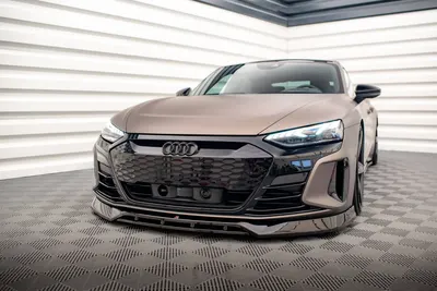 Maxton Design Frontsplitter V.3 für Audi e-Tron GT / RS GT Mk1 – Schwarz glänzend